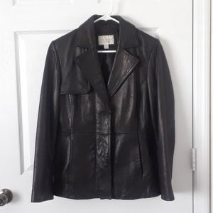 worthington women's leather black jacket S